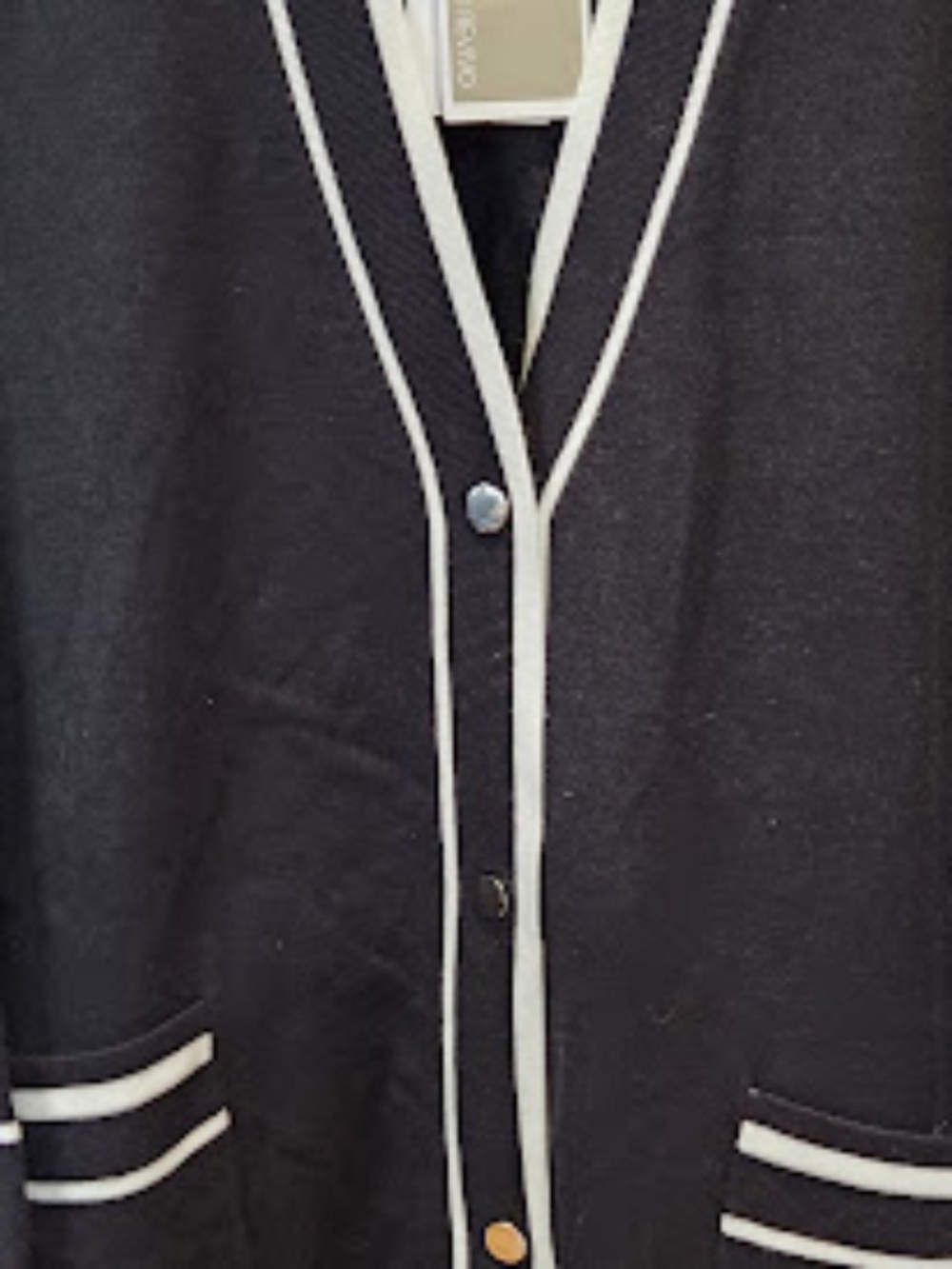 Urban Revivo, Navy Blue w white stripes cardigan, Women’s L, NWT